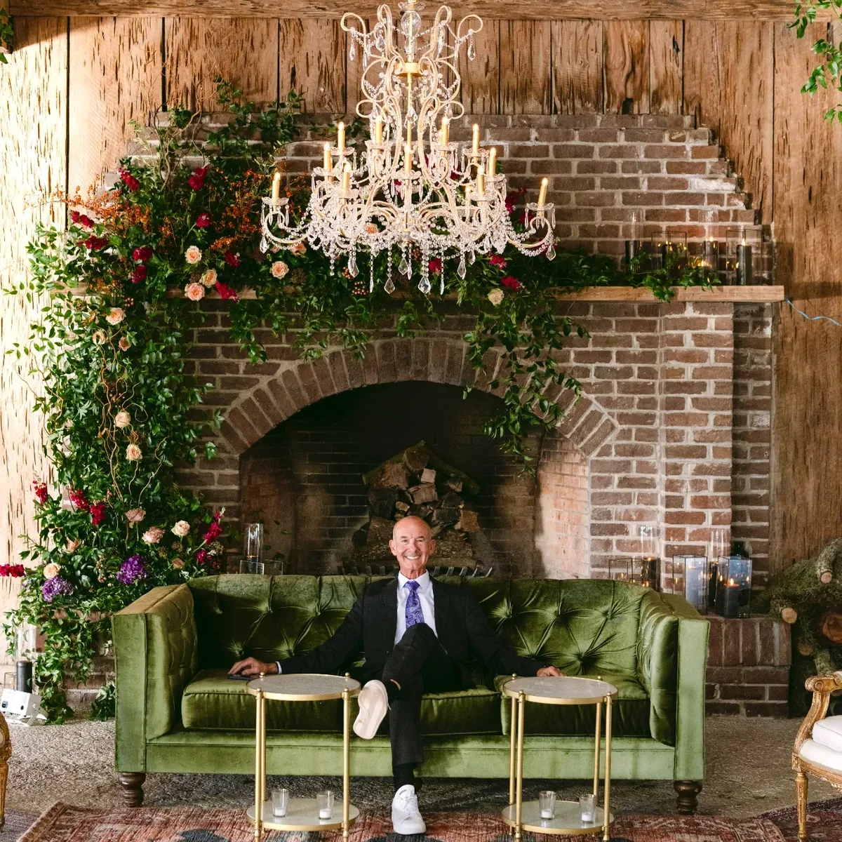Mike seated in Charleston venue lounge setting